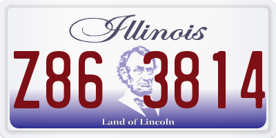 IL license plate Z863814