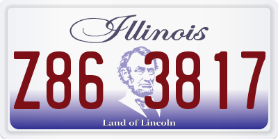 IL license plate Z863817