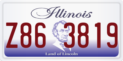 IL license plate Z863819