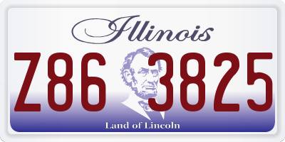 IL license plate Z863825