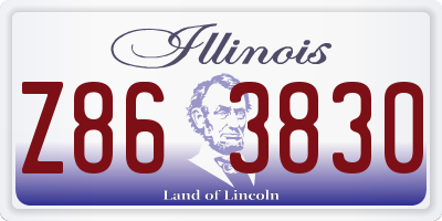 IL license plate Z863830