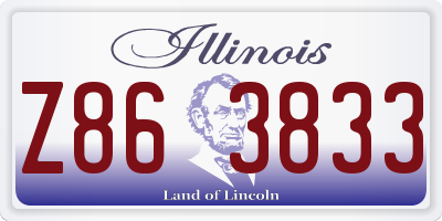 IL license plate Z863833