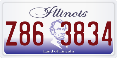 IL license plate Z863834