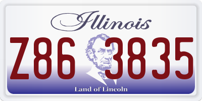 IL license plate Z863835
