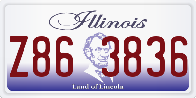 IL license plate Z863836