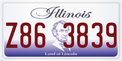 IL license plate Z863839