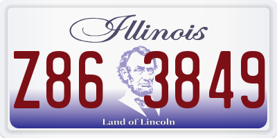 IL license plate Z863849