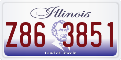 IL license plate Z863851