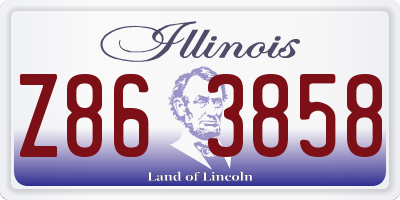 IL license plate Z863858
