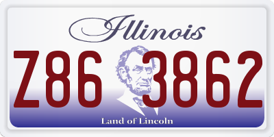 IL license plate Z863862
