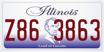 IL license plate Z863863