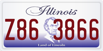 IL license plate Z863866