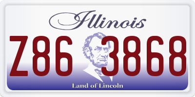 IL license plate Z863868
