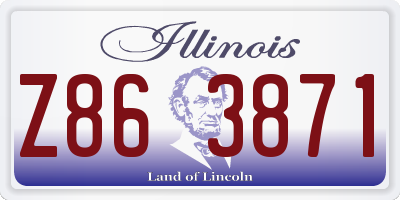 IL license plate Z863871