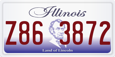 IL license plate Z863872