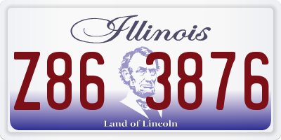 IL license plate Z863876