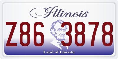 IL license plate Z863878