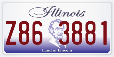 IL license plate Z863881