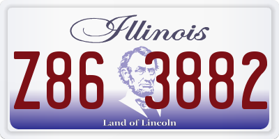 IL license plate Z863882
