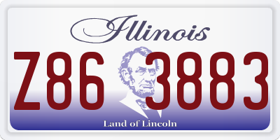 IL license plate Z863883