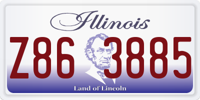 IL license plate Z863885