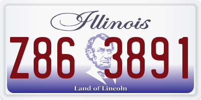 IL license plate Z863891