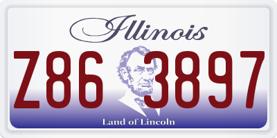 IL license plate Z863897