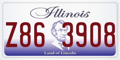 IL license plate Z863908