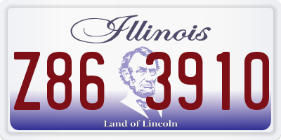 IL license plate Z863910