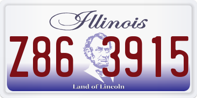IL license plate Z863915