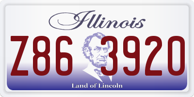 IL license plate Z863920