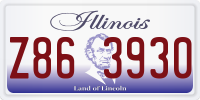 IL license plate Z863930