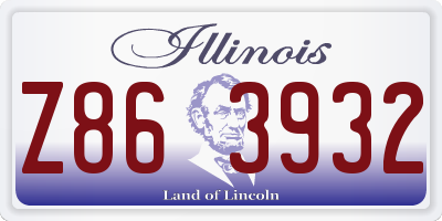 IL license plate Z863932