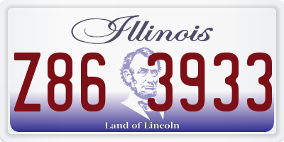 IL license plate Z863933