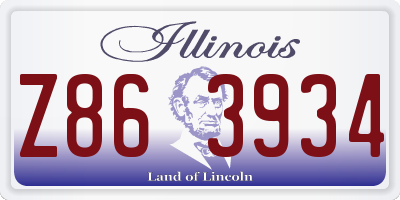 IL license plate Z863934
