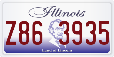 IL license plate Z863935