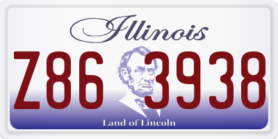 IL license plate Z863938