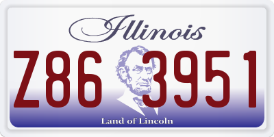 IL license plate Z863951