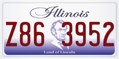 IL license plate Z863952