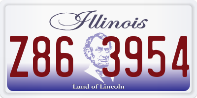 IL license plate Z863954