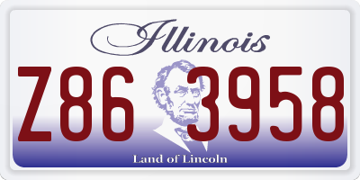 IL license plate Z863958