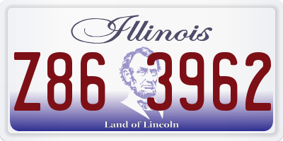 IL license plate Z863962