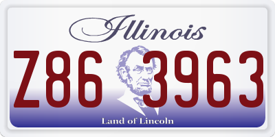 IL license plate Z863963