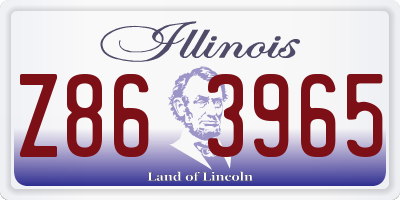 IL license plate Z863965