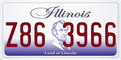 IL license plate Z863966