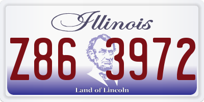 IL license plate Z863972