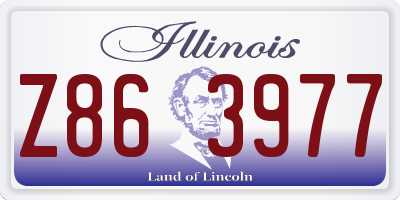IL license plate Z863977