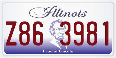 IL license plate Z863981