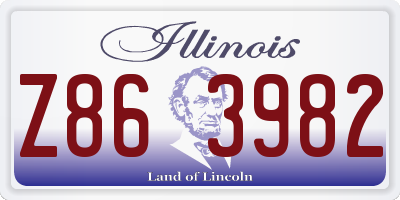 IL license plate Z863982