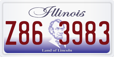 IL license plate Z863983